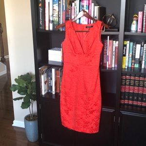 Orange Ellen Tracy Cocktail Dress